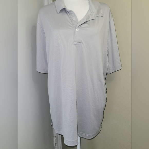Kirkland Signature Silver Short Sleeve Polo Shirt, Size XL - Picture 1 of 7
